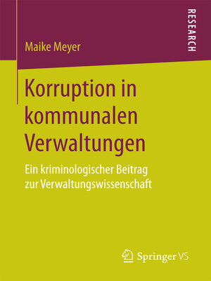 cover image of Korruption in kommunalen Verwaltungen